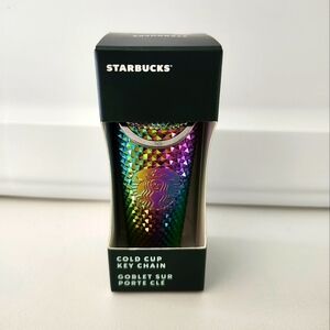 Starbucks oil slick keychain cup